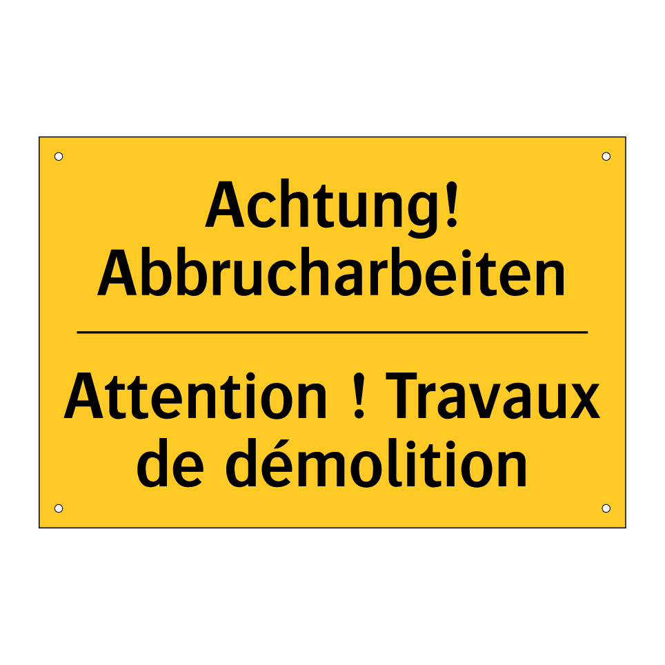 Achtung! Abbrucharbeiten - Attention ! Travaux de démolition /.../