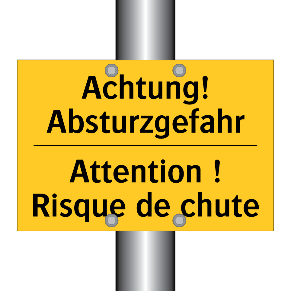 Achtung! Absturzgefahr - Attention ! Risque de chute