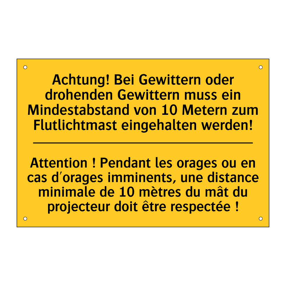 Achtung! Bei Gewittern oder drohenden  /.../ - Attention ! Pendant les orages  /.../