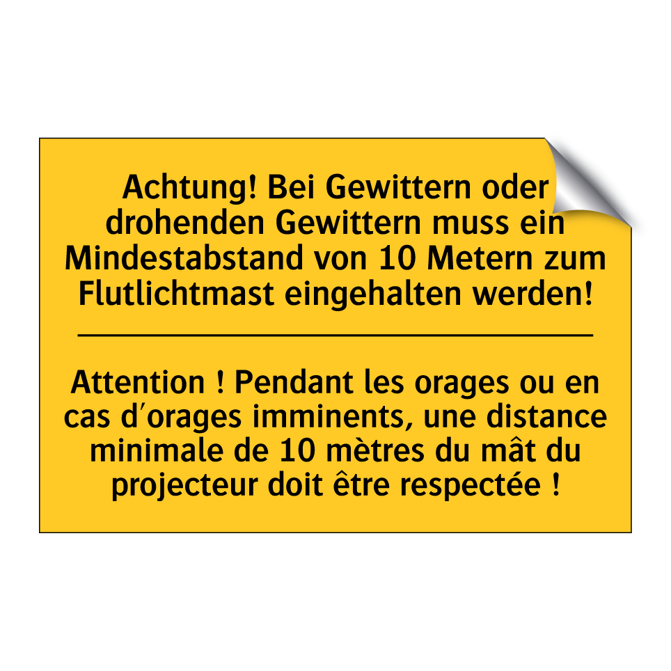Achtung! Bei Gewittern oder drohenden  /.../ - Attention ! Pendant les orages  /.../