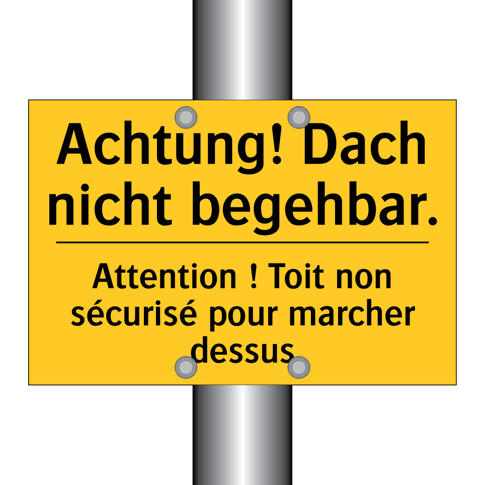 Achtung! Dach nicht begehbar. - Attention ! Toit non sécurisé  /.../