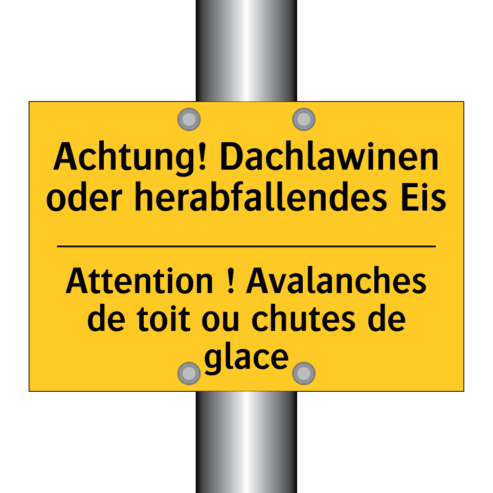 Achtung! Dachlawinen oder herabfallendes  /.../ - Attention ! Avalanches de toit  /.../