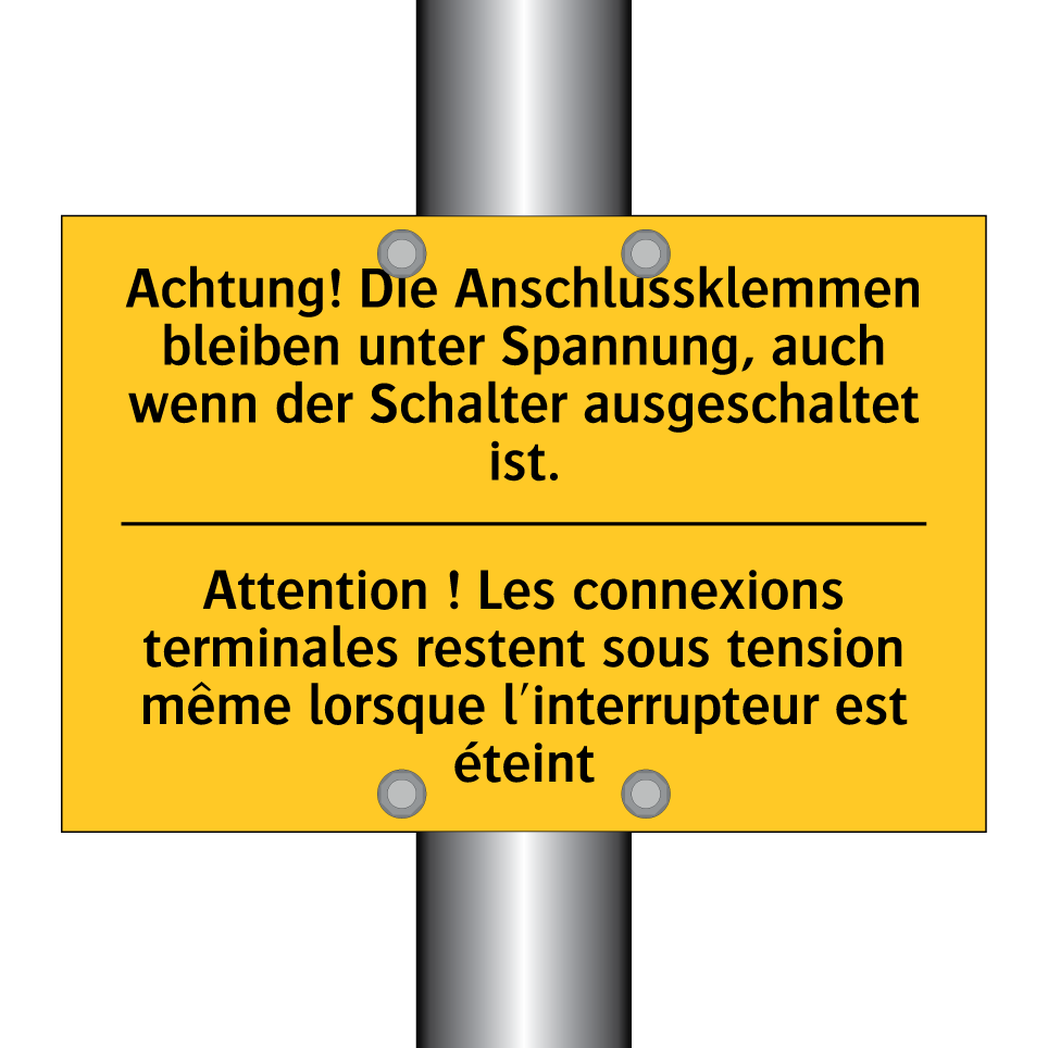 Achtung! Die Anschlussklemmen  /.../ - Attention ! Les connexions terminales  /.../