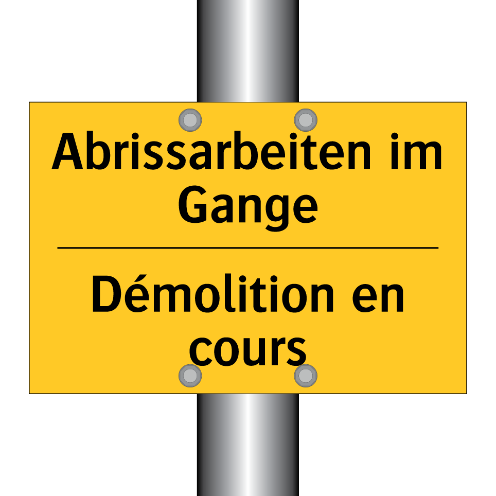 Abrissarbeiten im Gange - Démolition en cours