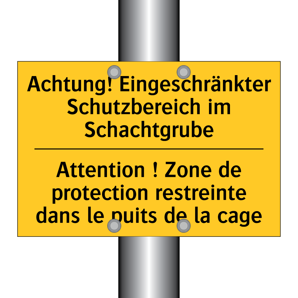 Achtung! Eingeschränkter Schutzbereich  /.../ - Attention ! Zone de protection  /.../
