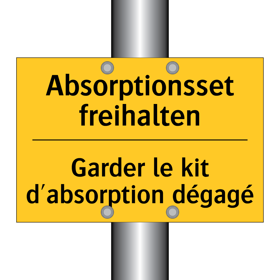 Absorptionsset freihalten - Garder le kit d'absorption dégagé /.../