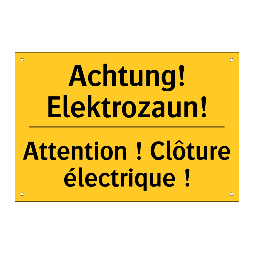 Achtung! Elektrozaun! - Attention ! Clôture électrique  /.../