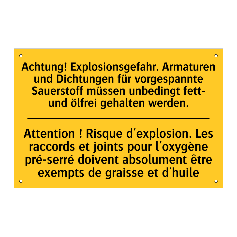 Achtung! Explosionsgefahr. Armaturen  /.../ - Attention ! Risque d'explosion.  /.../