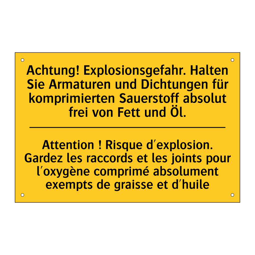 Achtung! Explosionsgefahr. Halten  /.../ - Attention ! Risque d'explosion.  /.../