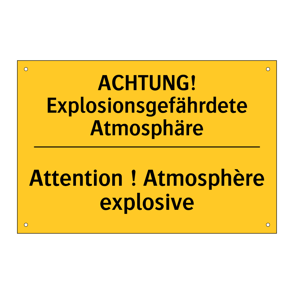 ACHTUNG! Explosionsgefährdete  /.../ - Attention ! Atmosphère explosive /.../