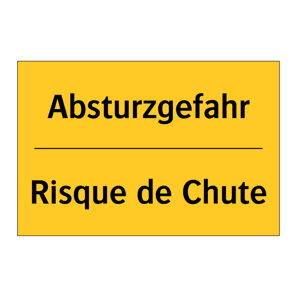 Absturzgefahr - Risque de Chute