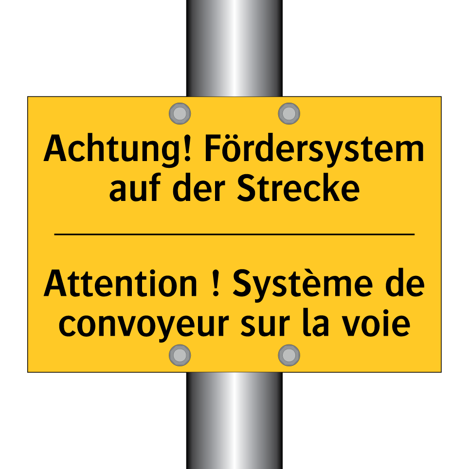 Achtung! Fördersystem auf der  /.../ - Attention ! Système de convoyeur  /.../