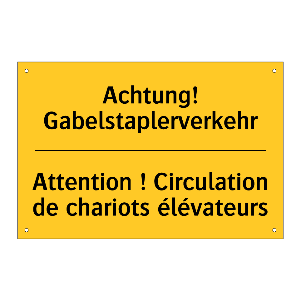 Achtung! Gabelstaplerverkehr - Attention ! Circulation de chariots  /.../