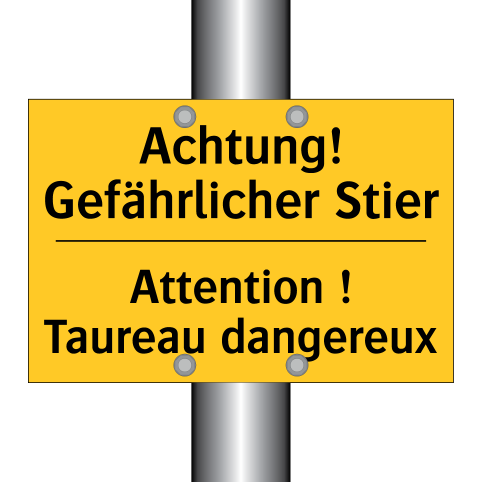 Achtung! Gefährlicher Stier - Attention ! Taureau dangereux