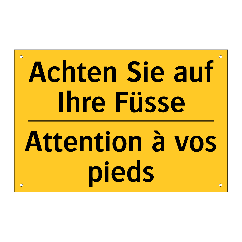 Achten Sie auf Ihre Füsse - Attention à vos pieds