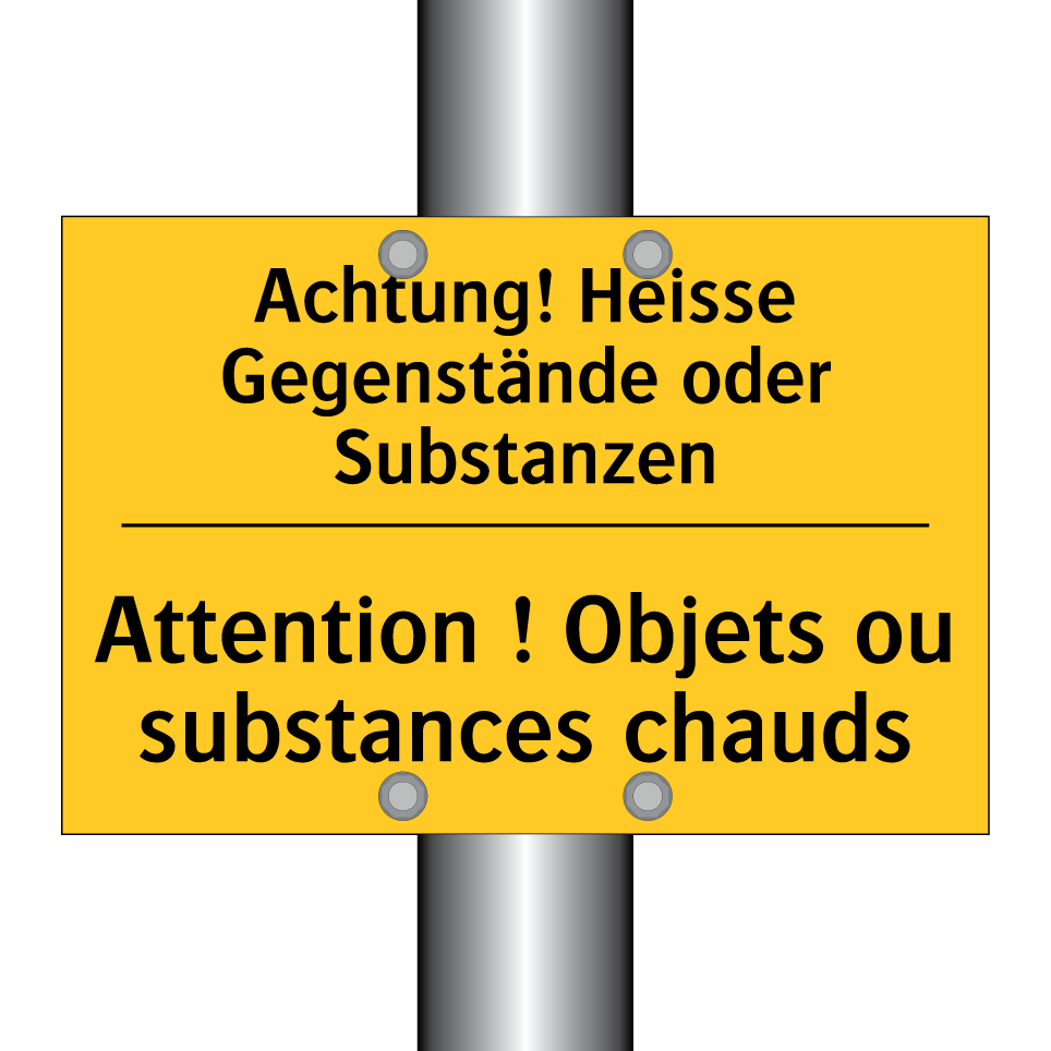Achtung! Heisse Gegenstände oder  /.../ - Attention ! Objets ou substances  /.../