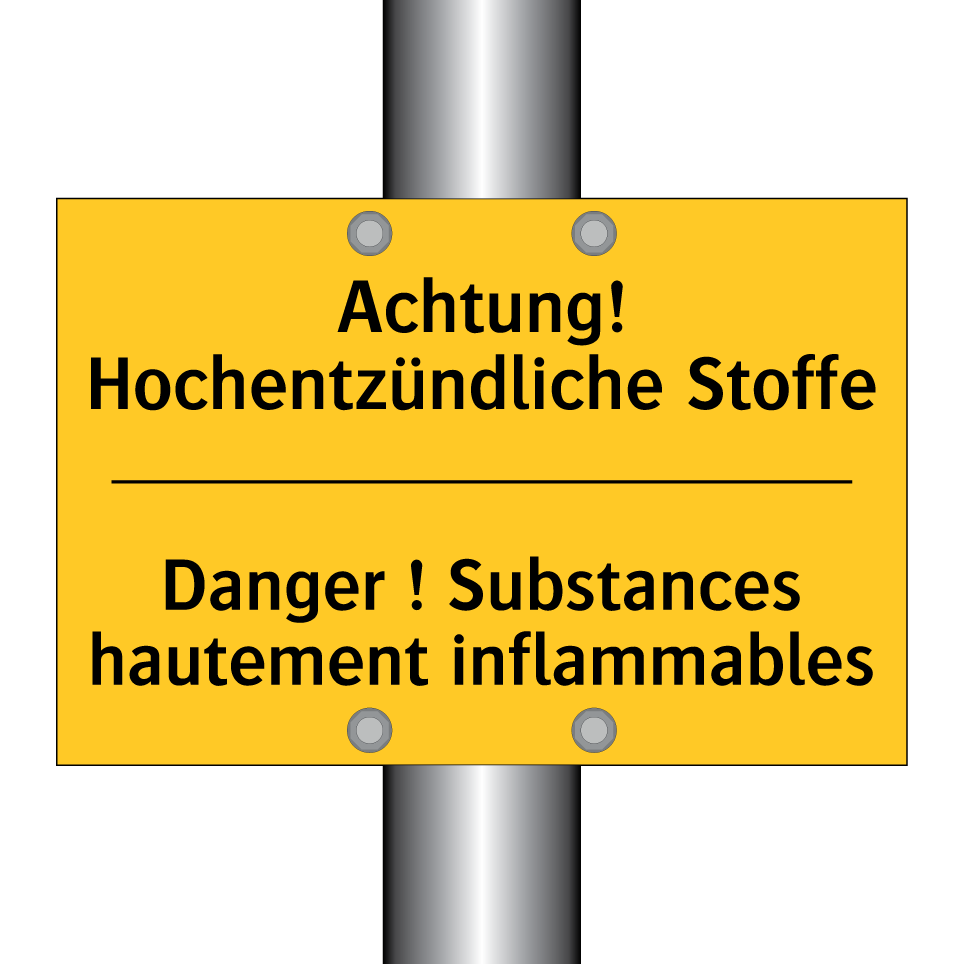 Achtung! Hochentzündliche Stoffe /.../ - Danger ! Substances hautement  /.../