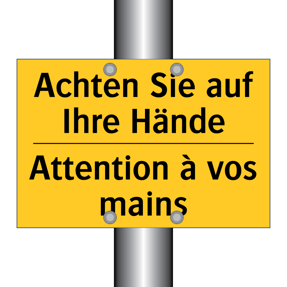 Achten Sie auf Ihre Hände - Attention à vos mains