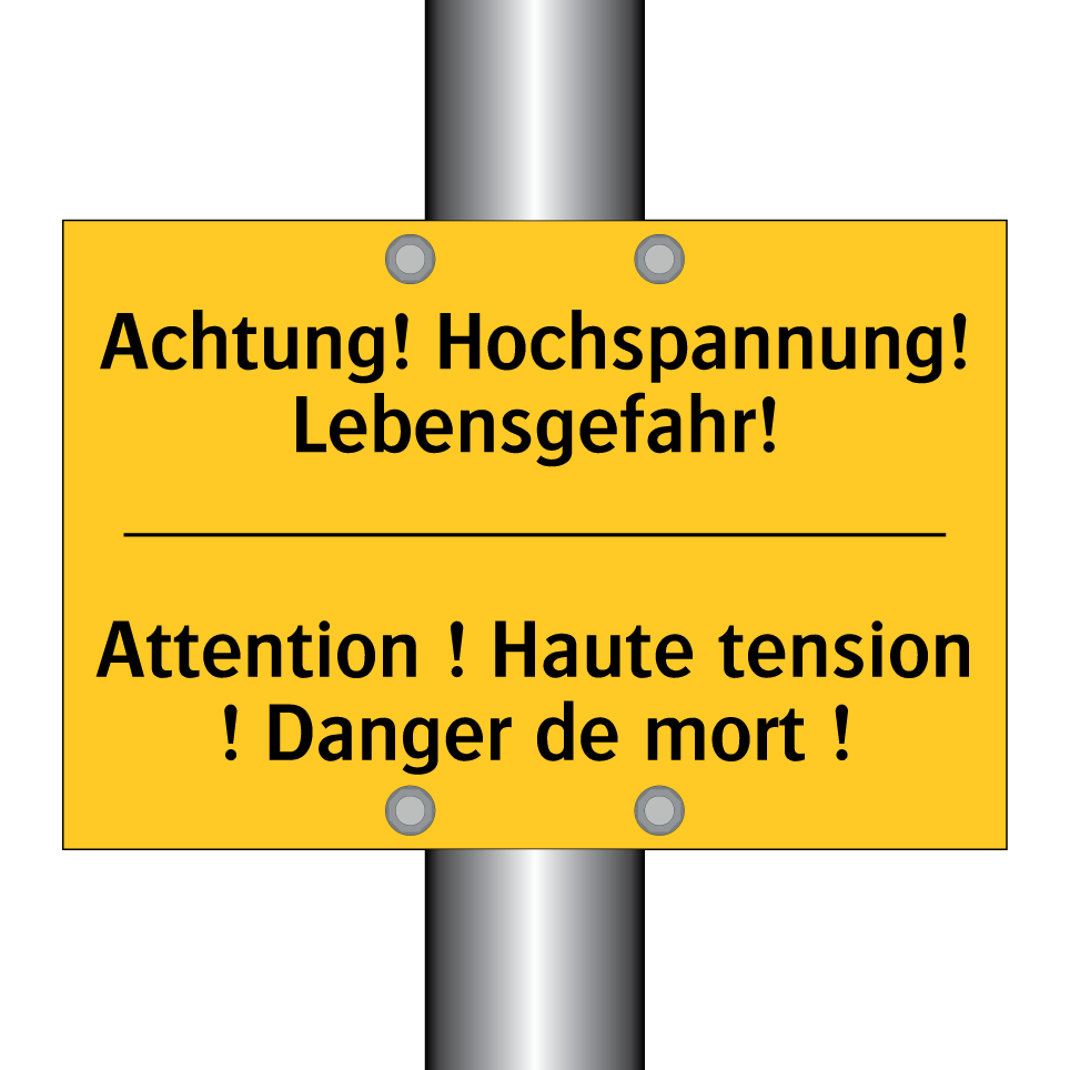Achtung! Hochspannung! Lebensgefahr! /.../ - Attention ! Haute tension ! Danger  /.../