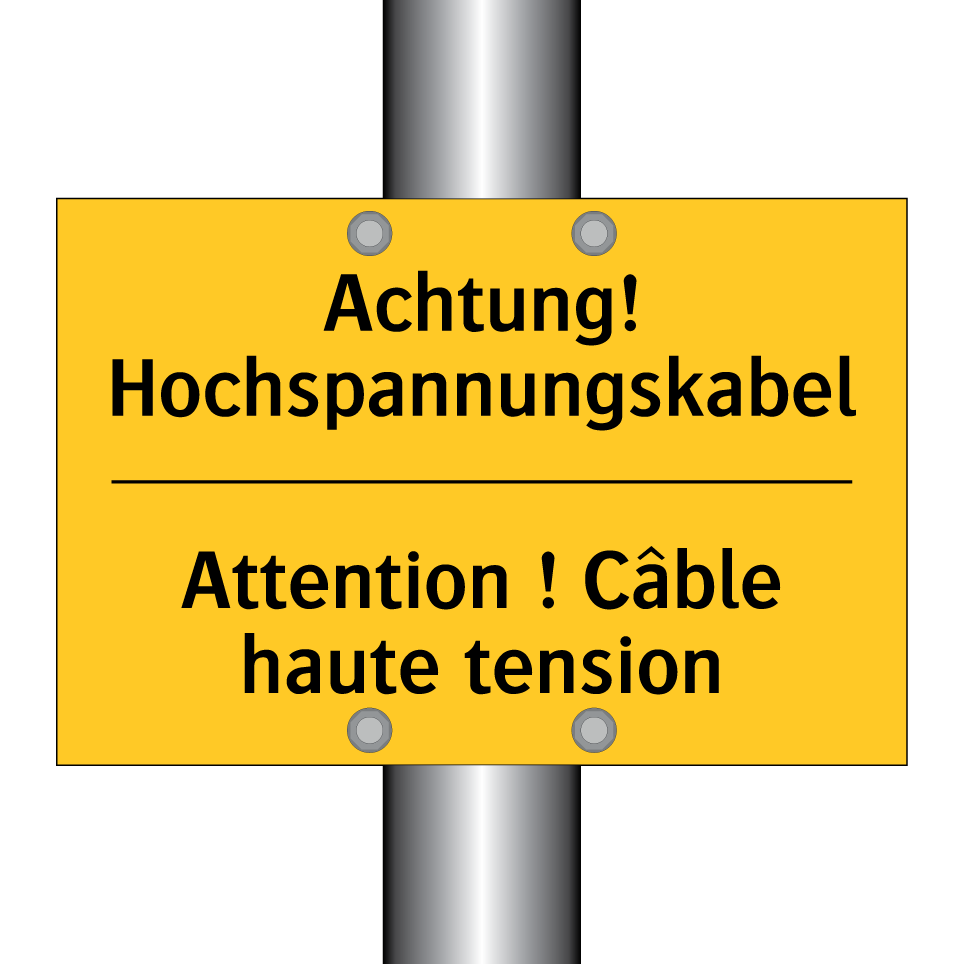 Achtung! Hochspannungskabel - Attention ! Câble haute tension /.../