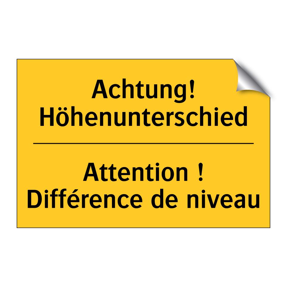 Achtung! Höhenunterschied - Attention ! Différence de niveau /.../