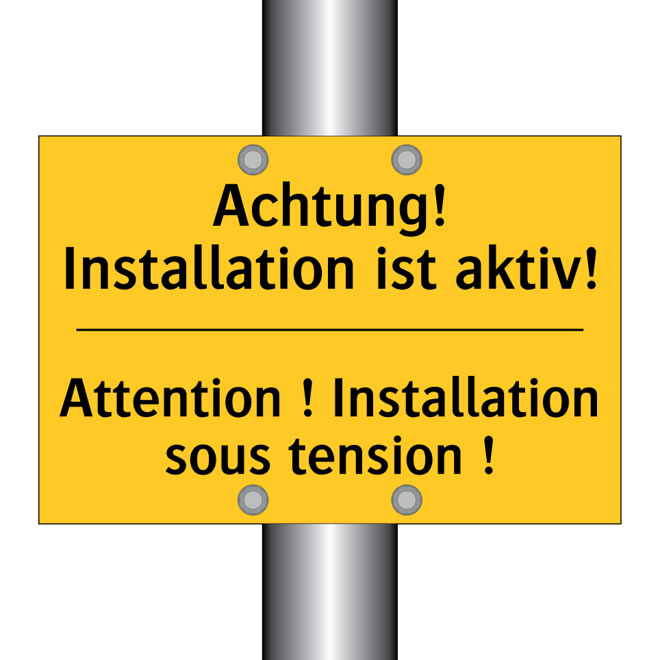 Achtung! Installation ist aktiv! /.../ - Attention ! Installation sous  /.../