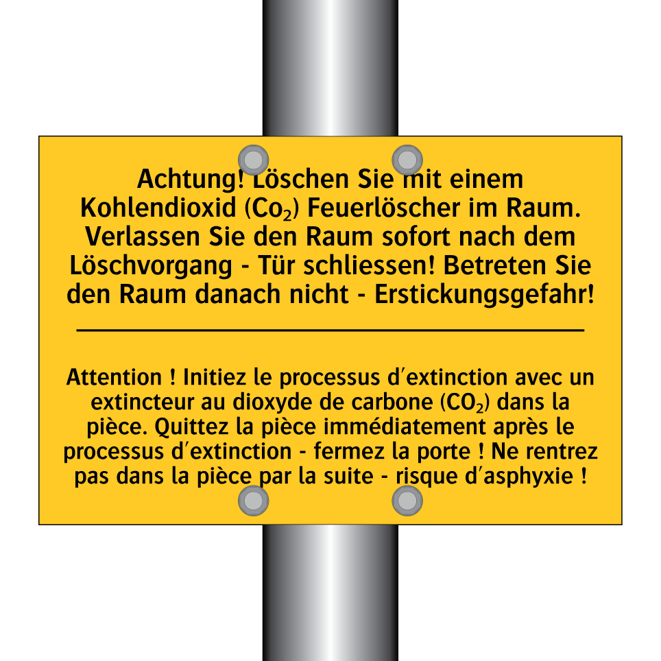 Achtung! Löschen Sie mit einem  /.../ - Attention ! Initiez le processus  /.../