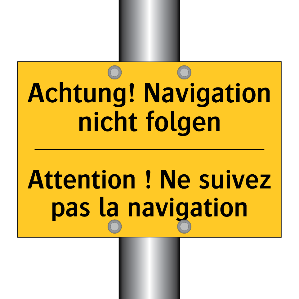 Achtung! Navigation nicht folgen /.../ - Attention ! Ne suivez pas la navigation /.../