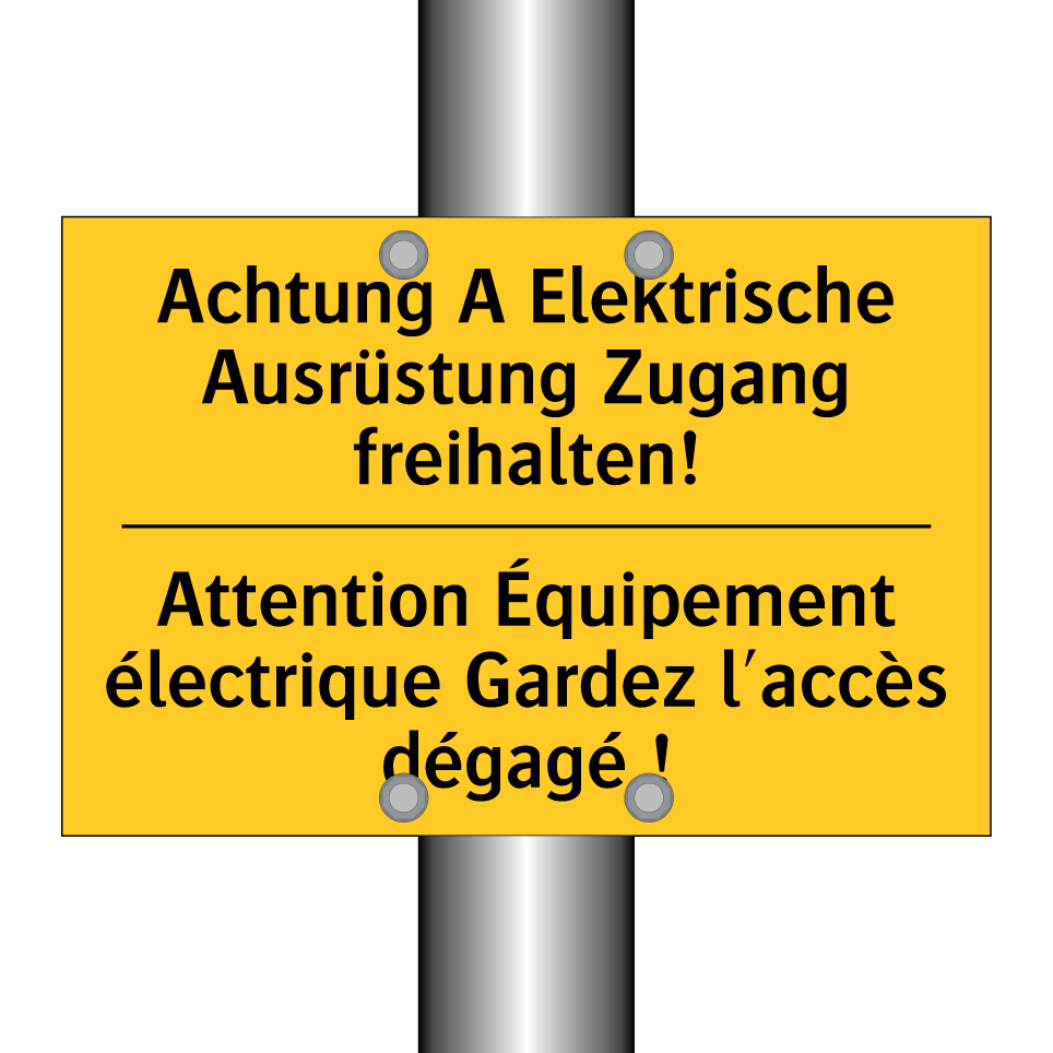 Achtung A Elektrische Ausrüstung  /.../ - Attention Équipement électrique  /.../