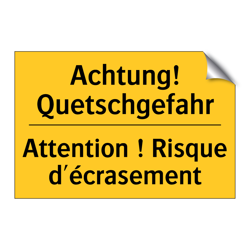 Achtung! Quetschgefahr - Attention ! Risque d'écrasement /.../