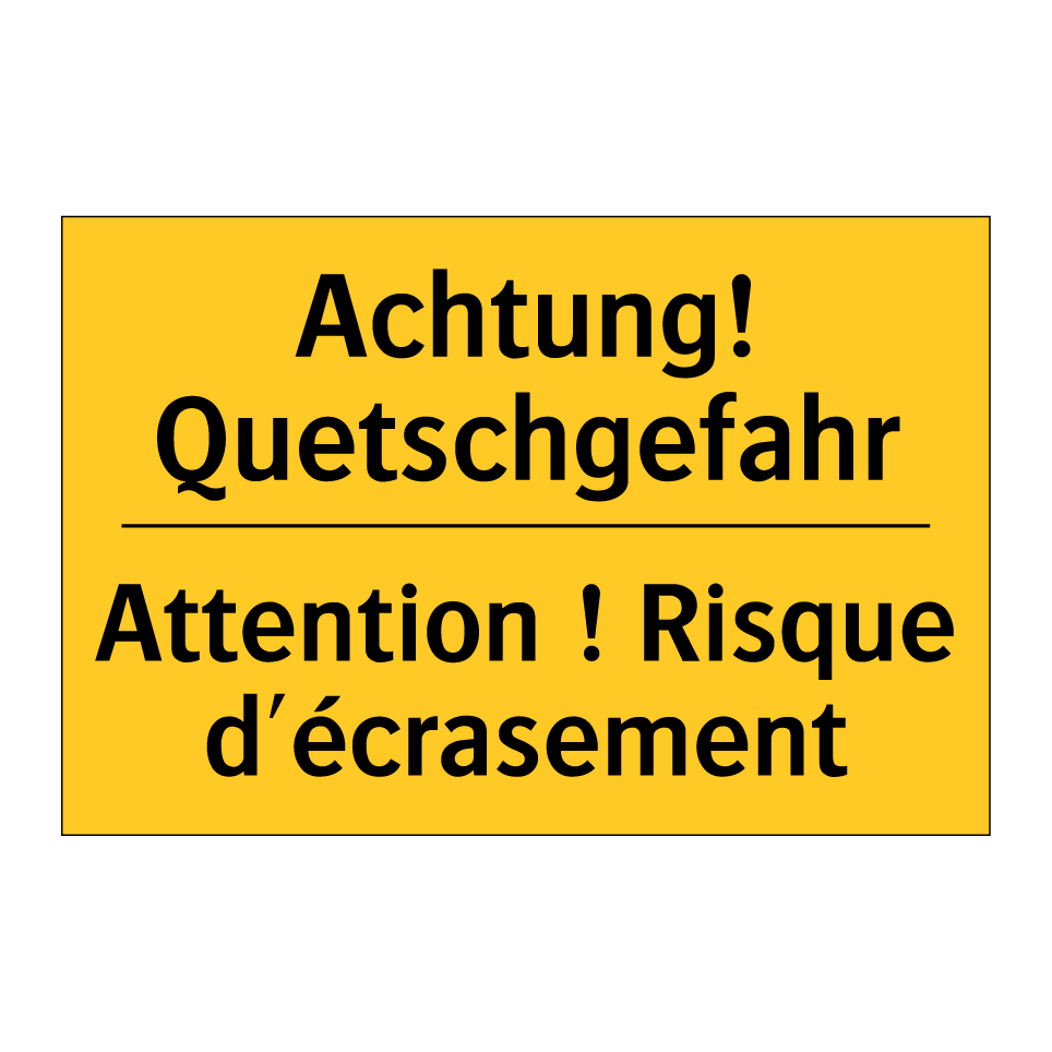 Achtung! Quetschgefahr - Attention ! Risque d'écrasement /.../