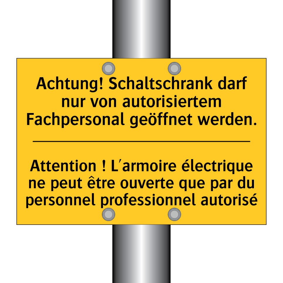 Achtung! Schaltschrank darf nur  /.../ - Attention ! L'armoire électrique  /.../