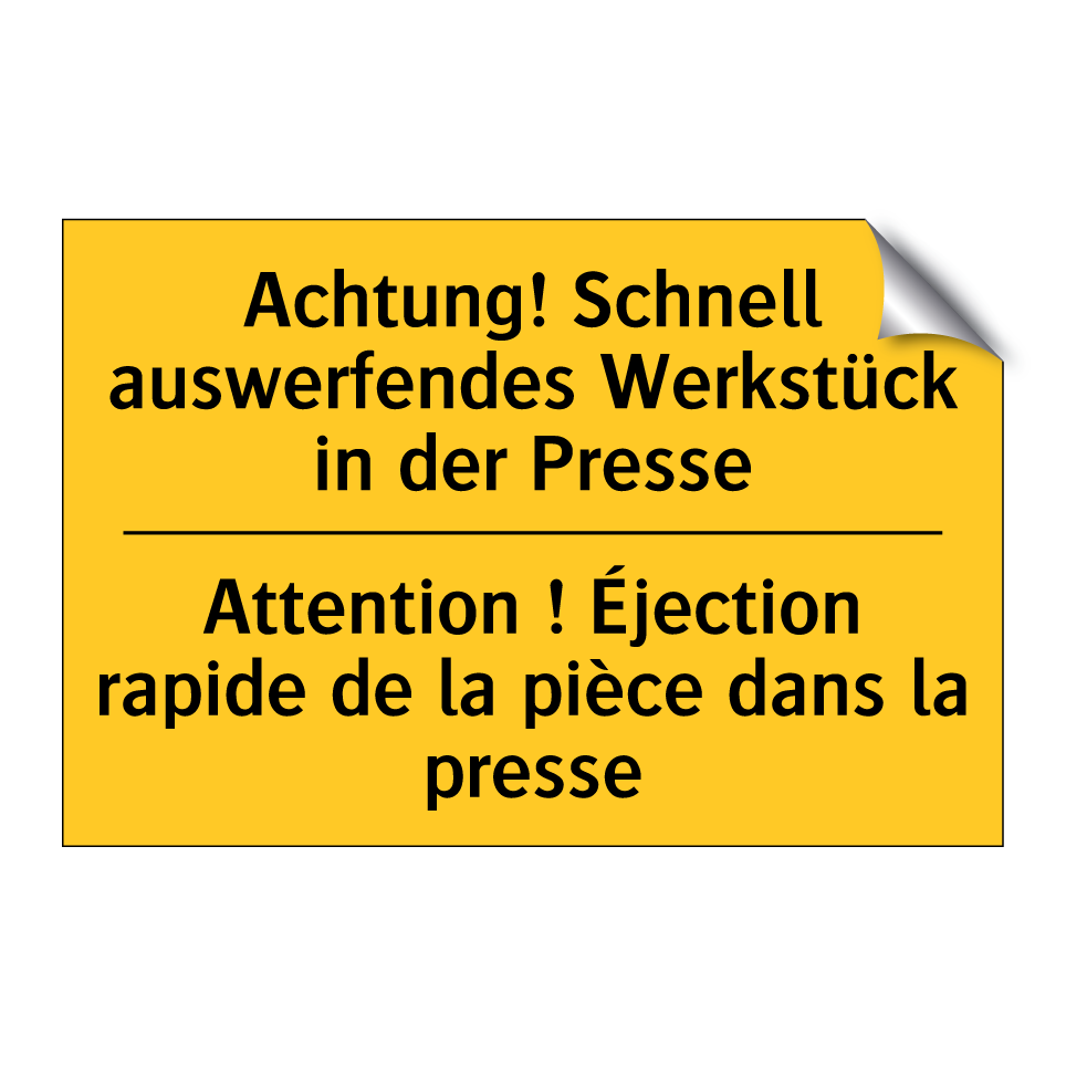 Achtung! Schnell auswerfendes  /.../ - Attention ! Éjection rapide de  /.../