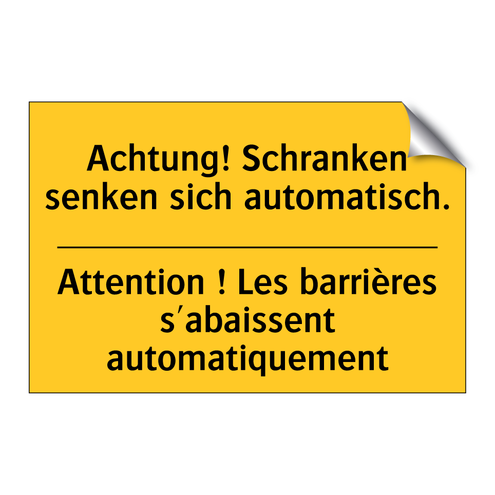 Achtung! Schranken senken sich  /.../ - Attention ! Les barrières s'abaissent  /.../