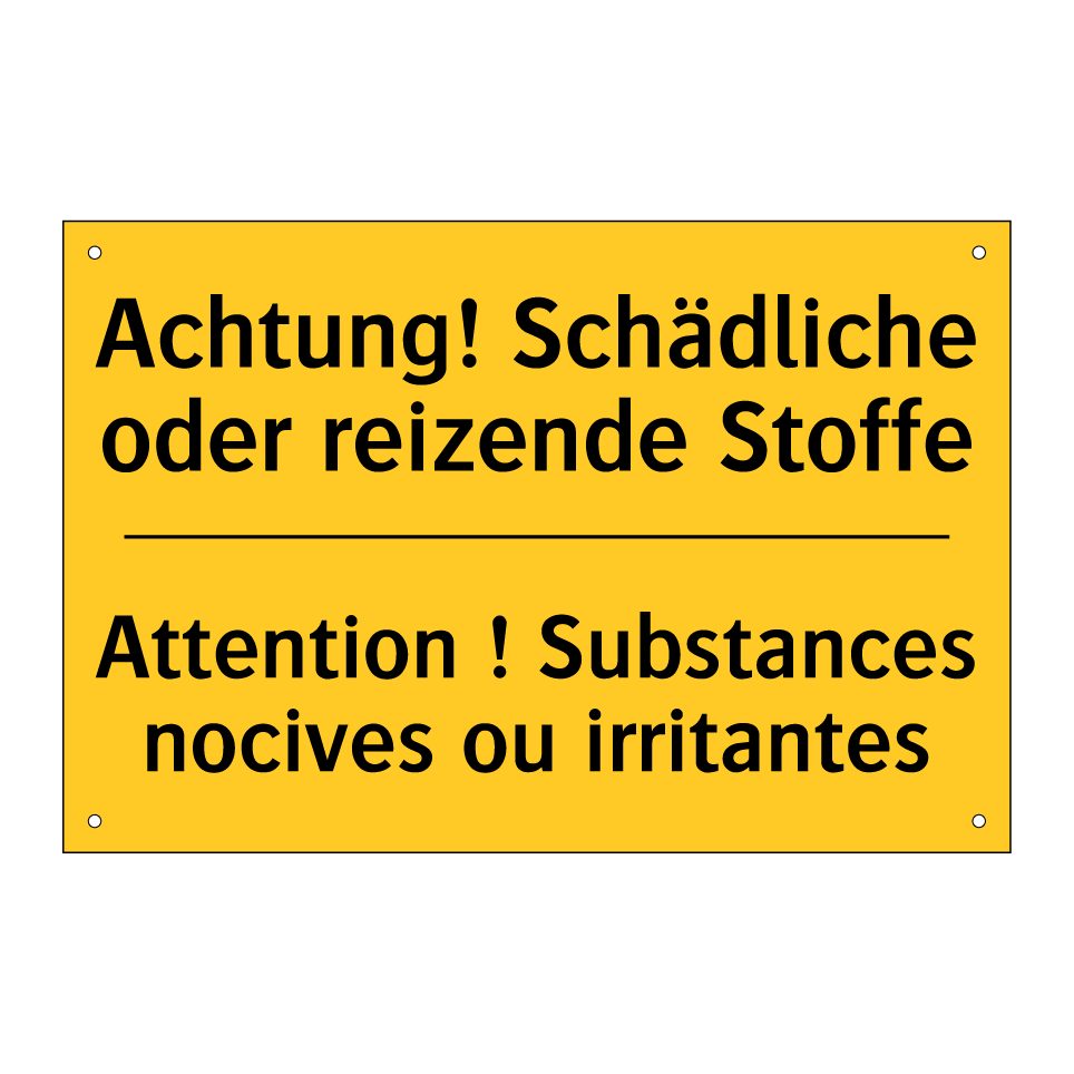 Achtung! Schädliche oder reizende  /.../ - Attention ! Substances nocives  /.../
