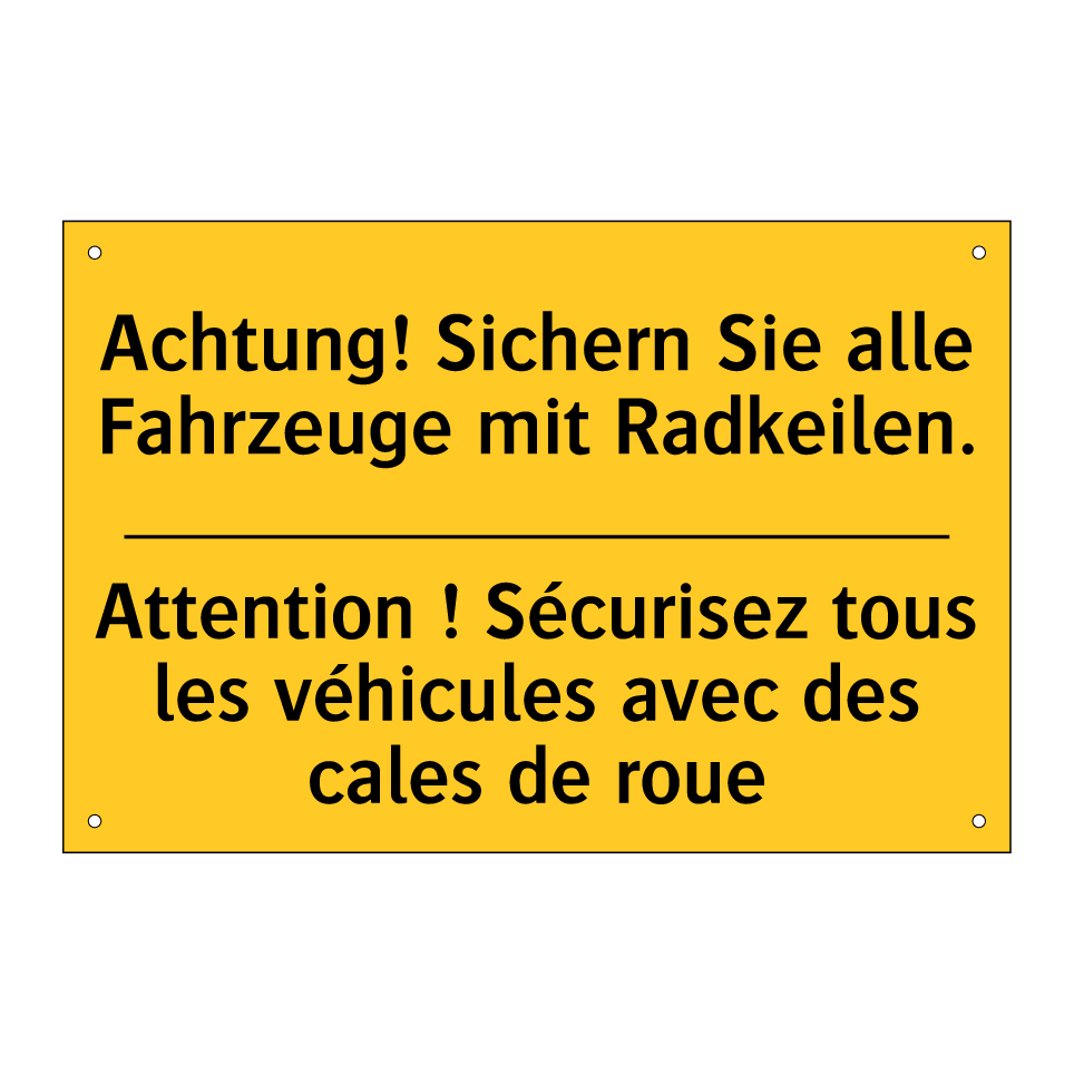 Achtung! Sichern Sie alle Fahrzeuge  /.../ - Attention ! Sécurisez tous les  /.../