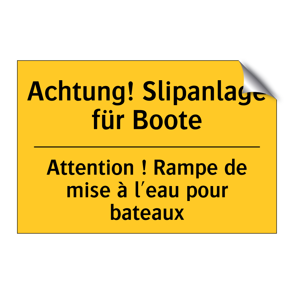 Achtung! Slipanlage für Boote - Attention ! Rampe de mise à l'eau  /.../