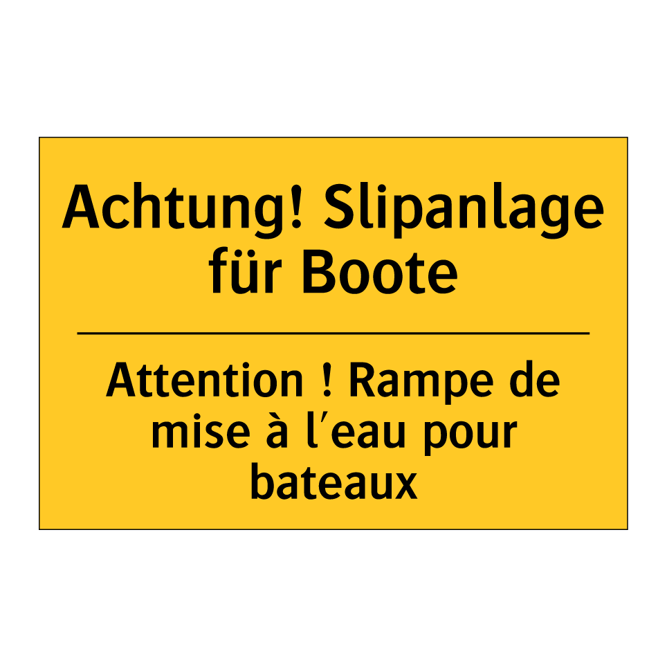 Achtung! Slipanlage für Boote - Attention ! Rampe de mise à l'eau  /.../