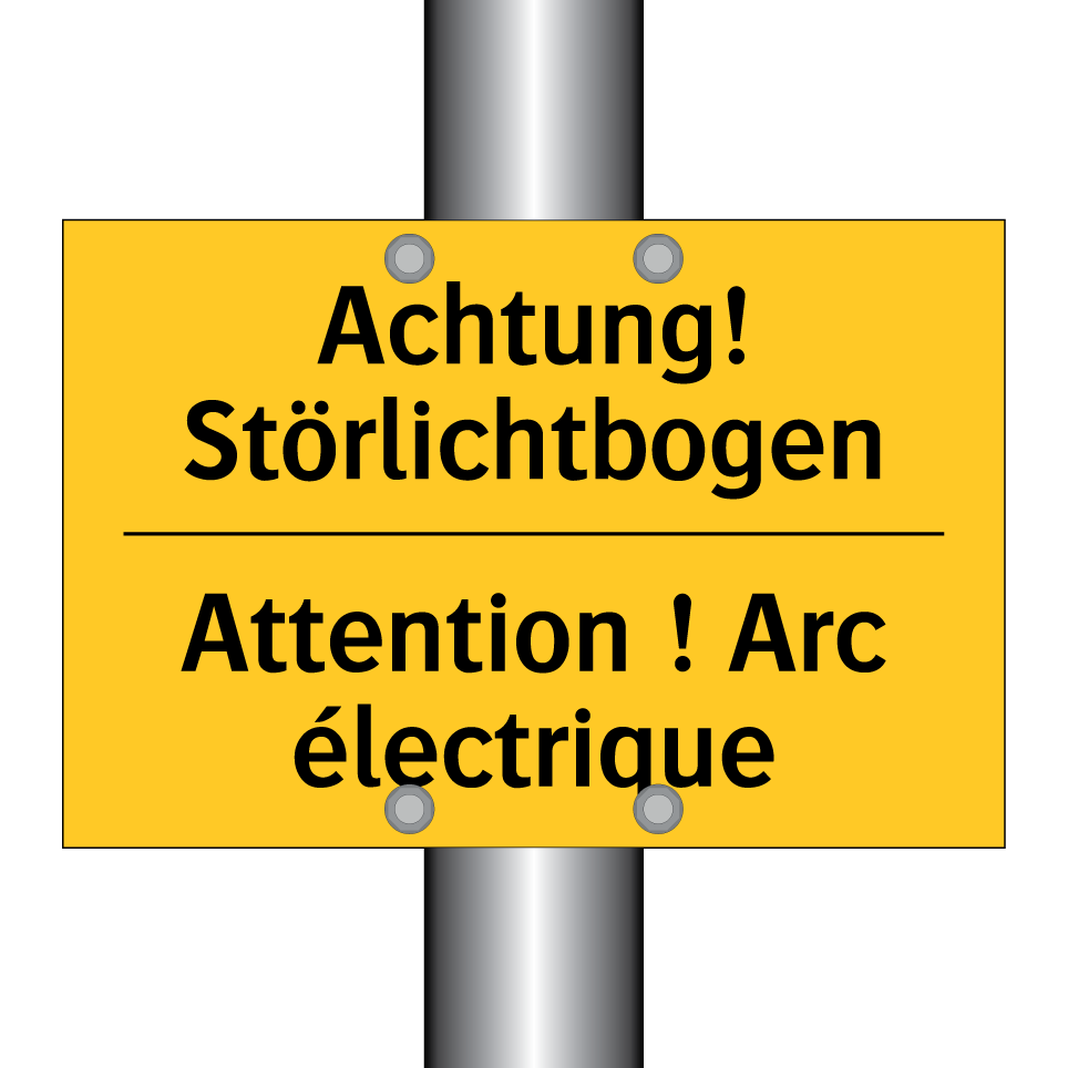 Achtung! Störlichtbogen - Attention ! Arc électrique