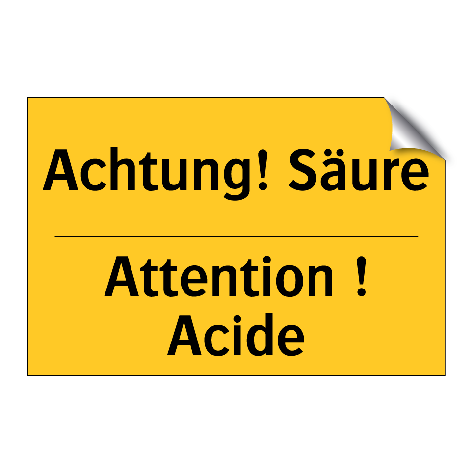 Achtung! Säure - Attention ! Acide