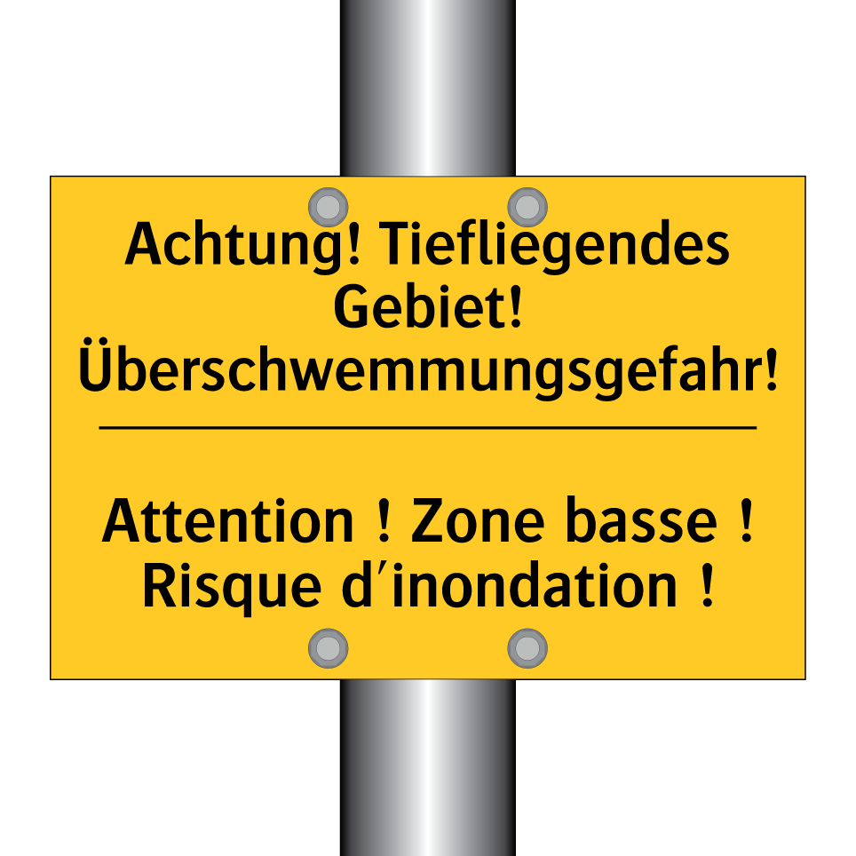 Achtung! Tiefliegendes Gebiet!  /.../ - Attention ! Zone basse ! Risque  /.../