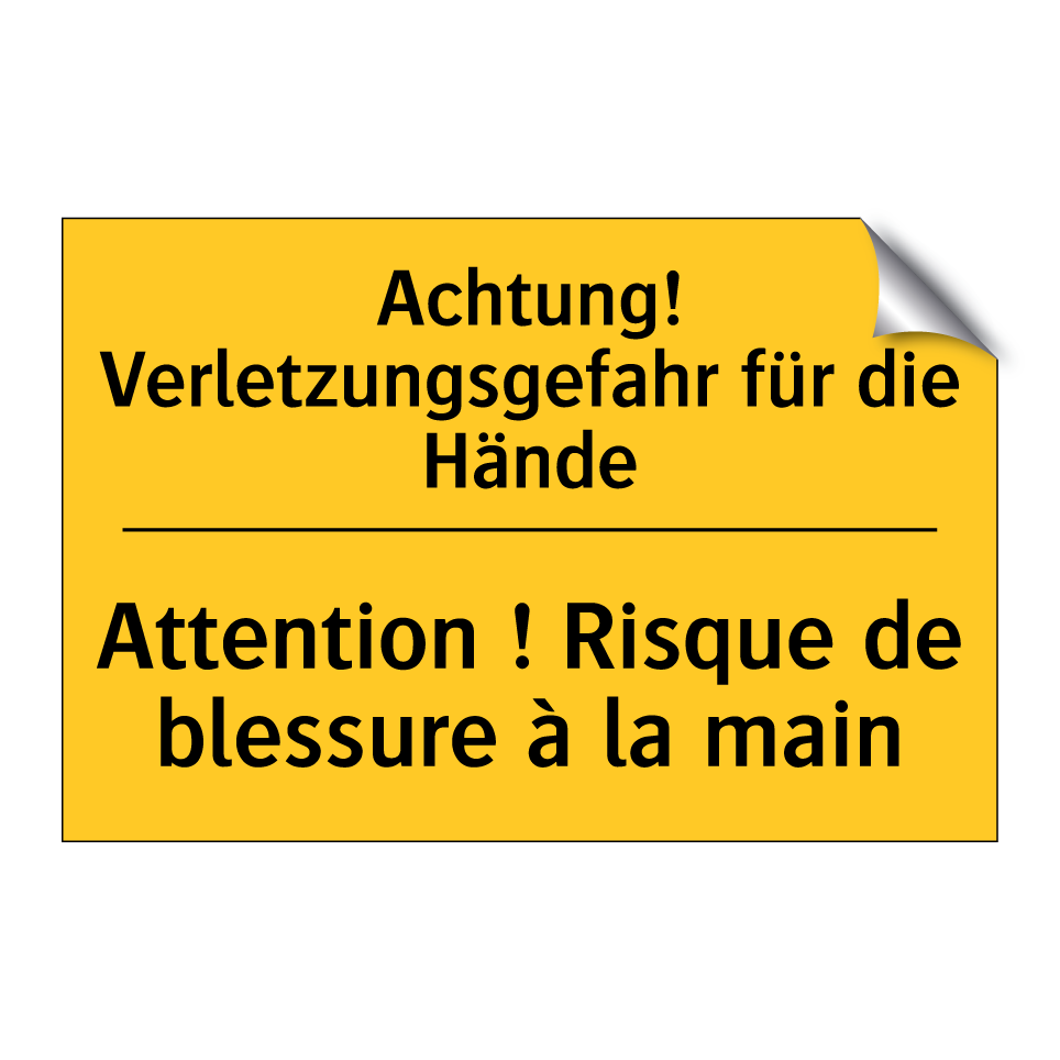 Achtung! Verletzungsgefahr für  /.../ - Attention ! Risque de blessure  /.../