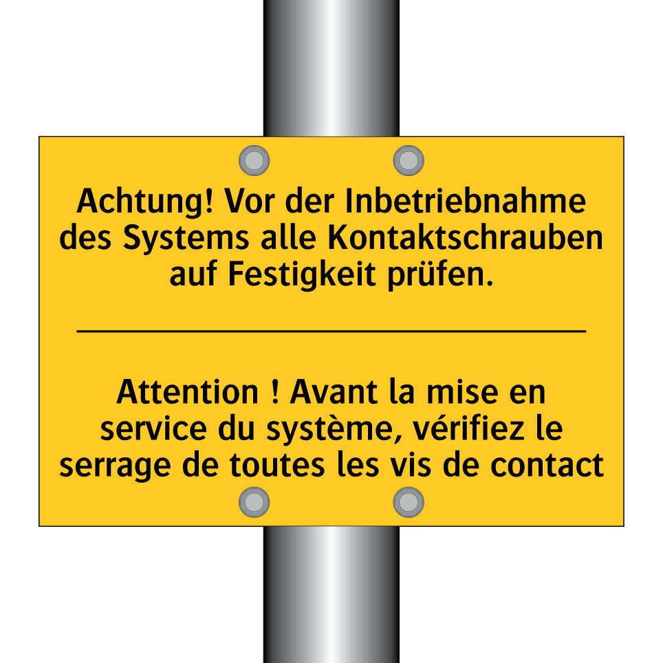 Achtung! Vor der Inbetriebnahme  /.../ - Attention ! Avant la mise en service  /.../