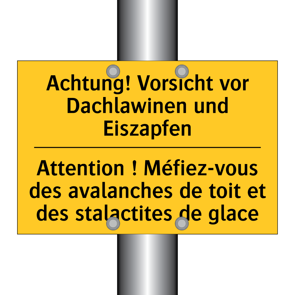 Achtung! Vorsicht vor Dachlawinen  /.../ - Attention ! Méfiez-vous des avalanches  /.../