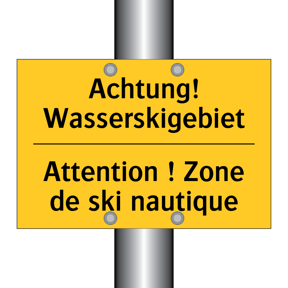 Achtung! Wasserskigebiet - Attention ! Zone de ski nautique /.../