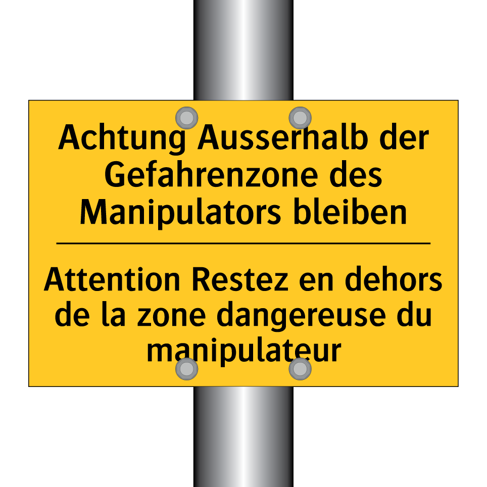 Achtung Ausserhalb der Gefahrenzone  /.../ - Attention Restez en dehors de  /.../