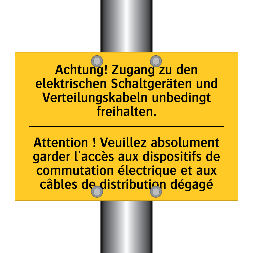 Achtung! Zugang zu den elektrischen  /.../ - Attention ! Veuillez absolument  /.../