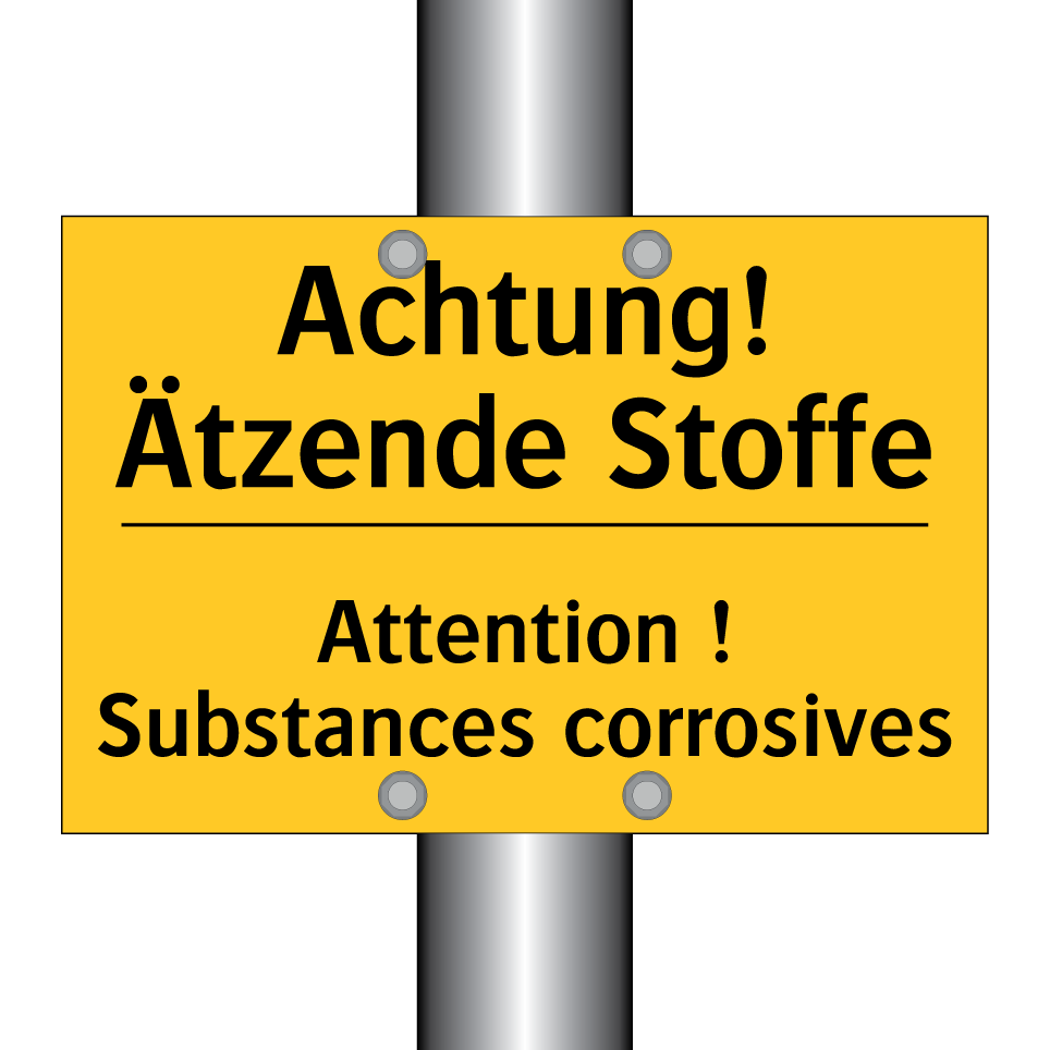 Achtung! Ätzende Stoffe - Attention ! Substances corrosives /.../