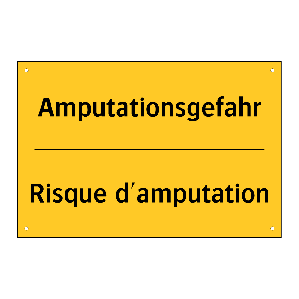 Amputationsgefahr - Risque d'amputation