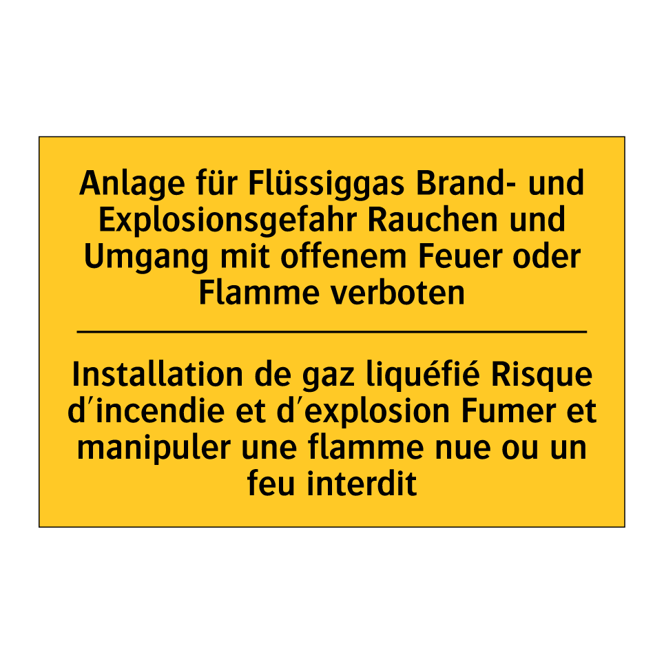 Anlage für Flüssiggas Brand- und  /.../ - Installation de gaz liquéfié Risque  /.../